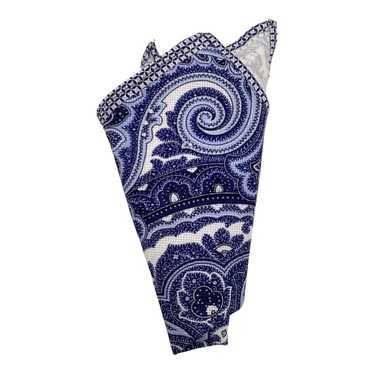 Designer JAQUES BRITT Paisley Cotton Pocket Square