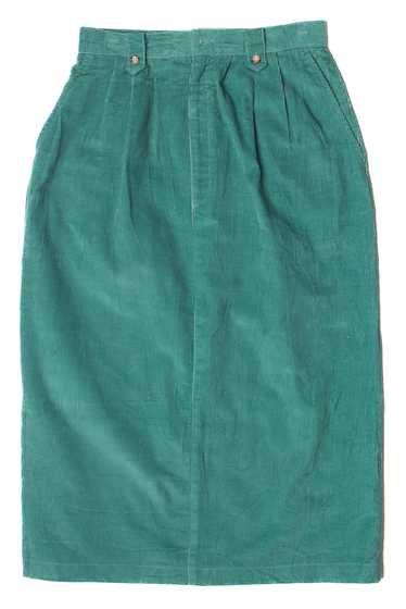 Vintage Teal Corduroy Eddie Bauer Pencil Skirt