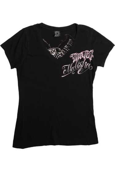 Vintage Metal Mulisha Angel Wings V-Neck T-Shirt - image 1