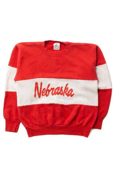 Vintage Nebraska Color Block Sweatshirt (1980s)