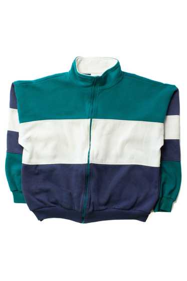 Vintage Color Block Claybrooke Zip Up Sweatshirt (