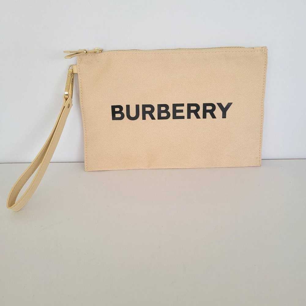 New Burberry Cotton Wristlet Clutch Soft Makeup B… - image 1