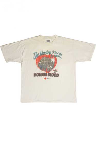 Vintage Donate Blood American Red Cross T-Shirt