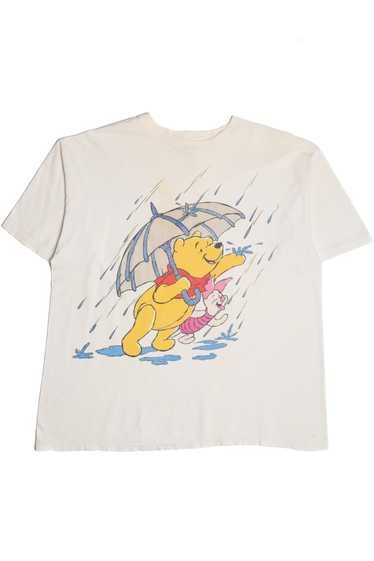 Vintage Winnie The Pooh And Piglet In The Rain T-S