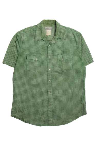 Vintage Green Wrangler Short Sleeve Button Up Shir