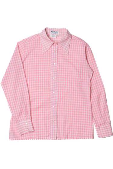 Vintage Pastel Pink Gingham Carroll Reed Button Up