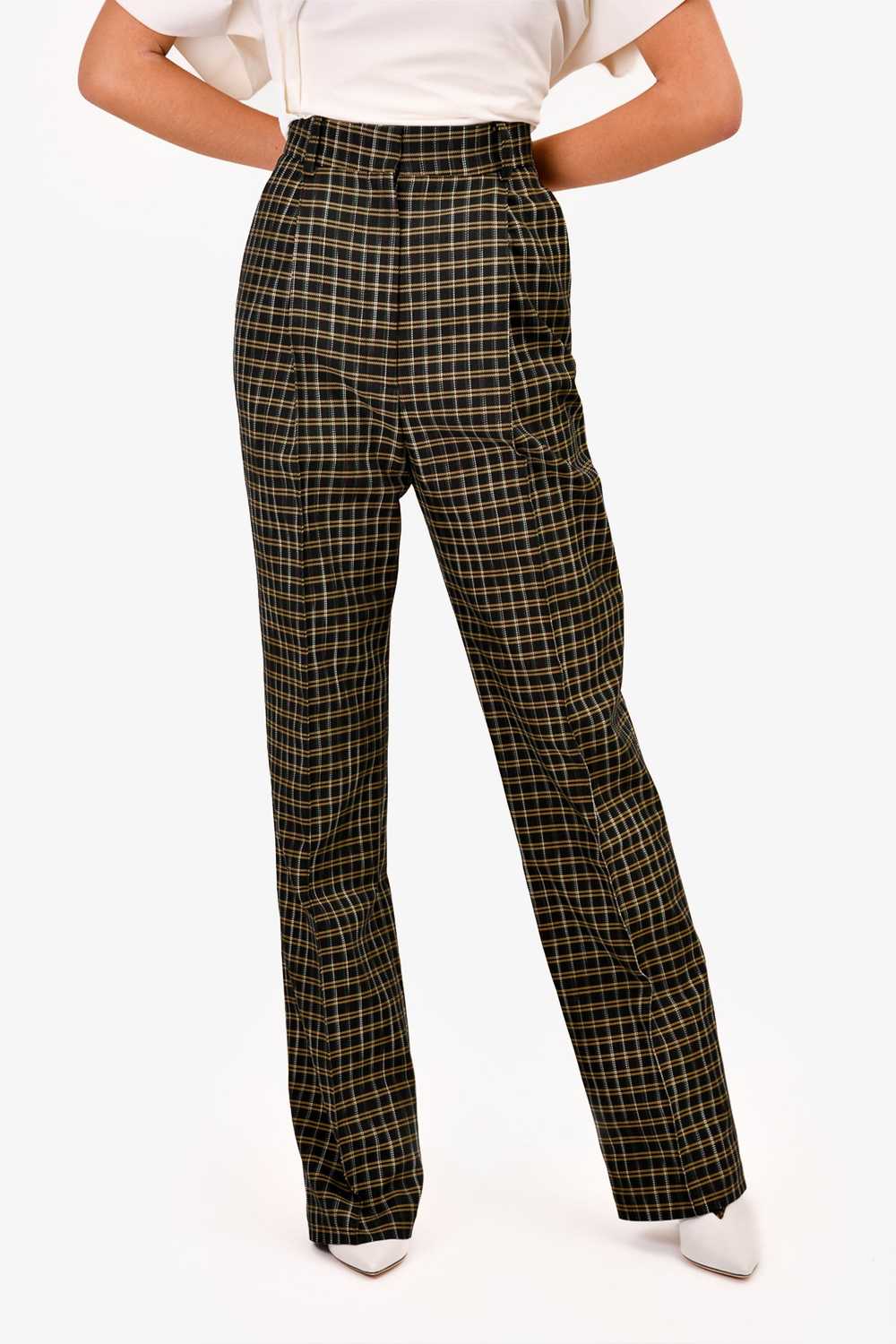 Beaufille Black Plaid Pants Size 0 - image 2