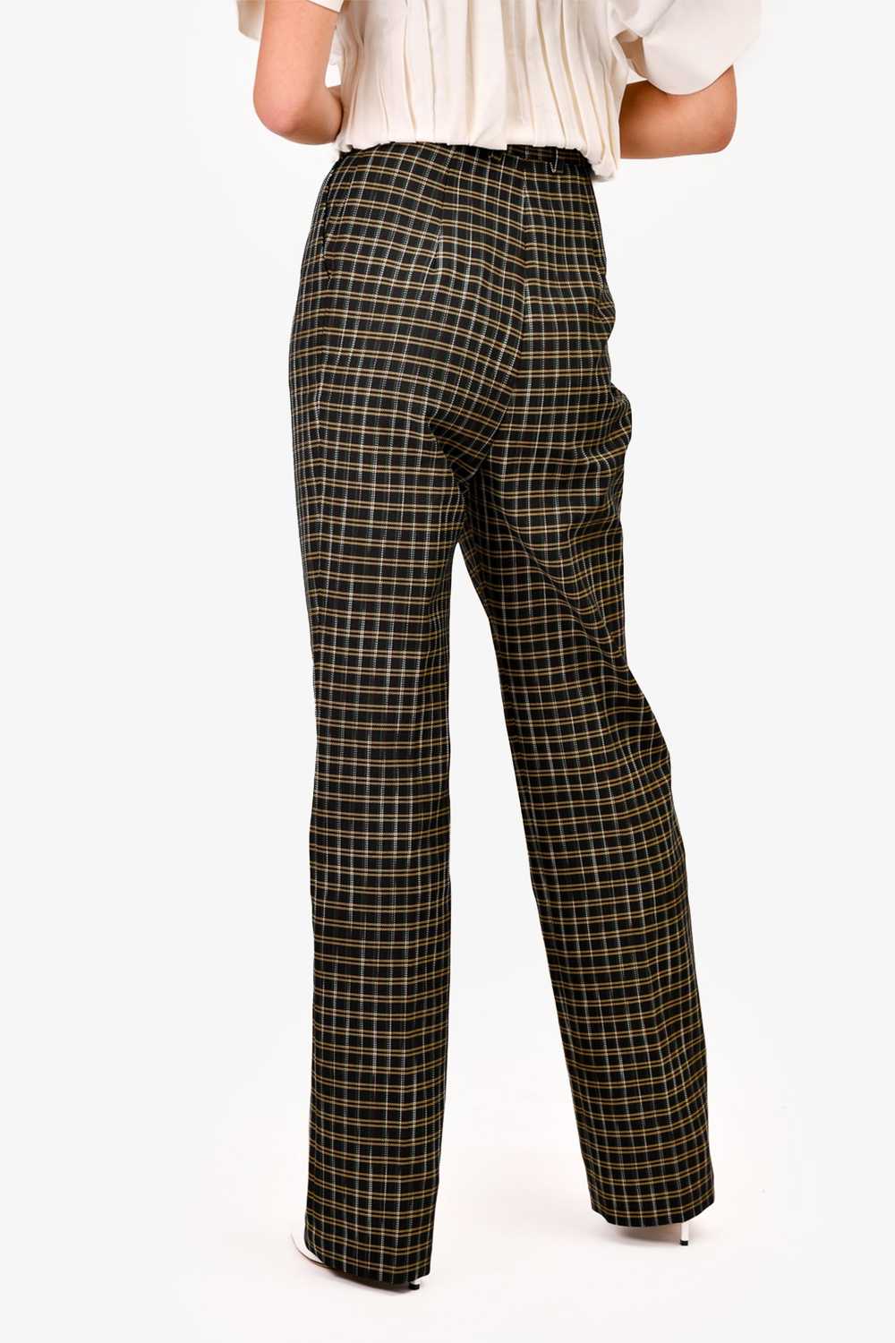 Beaufille Black Plaid Pants Size 0 - image 4