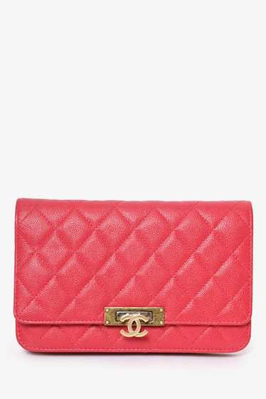 Pre-Loved Chanel™ 2016 Pink Caviar Leather Wallet… - image 1