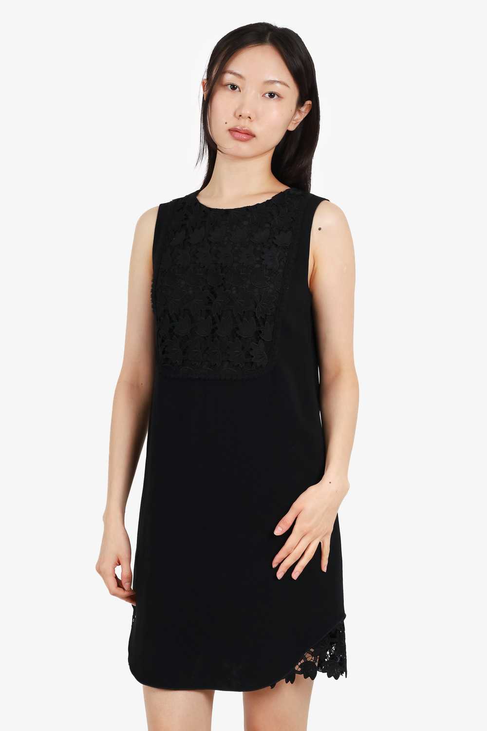 Max Mara Studio Black Lace Sleeveless Mini Dress … - image 1