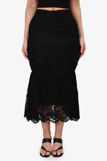 Simone Rocha Black Lace Overlay Maxi Skirt Size 10