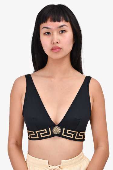 Versace Black Cotton Medusa Bralette Size 3 - image 1