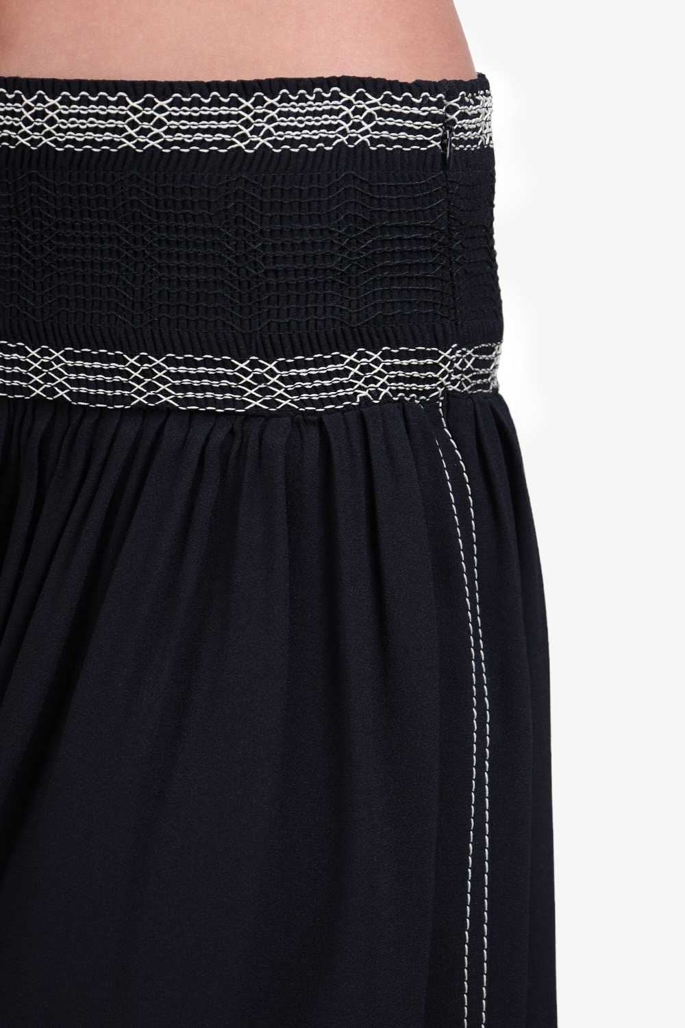 Prada Black Pleated Midi Skirt Size 36 - image 2