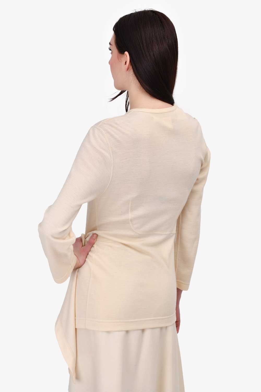 Comme Des Garcons Cream Wool Top + Midi Skirt Set… - image 5