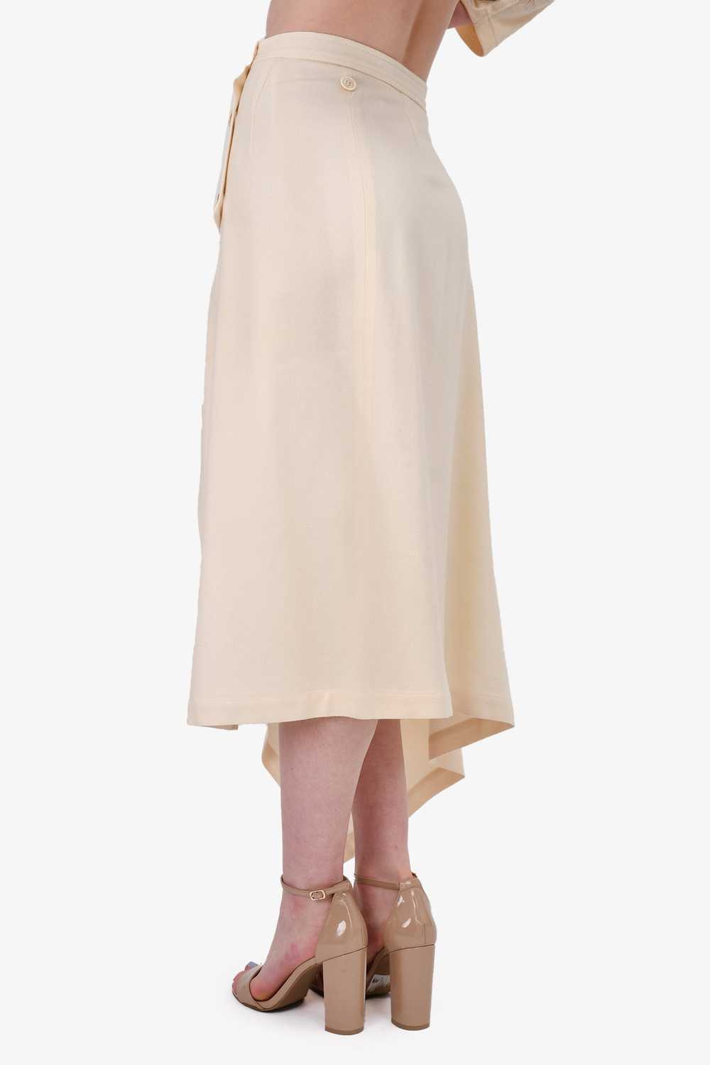 Comme Des Garcons Cream Wool Top + Midi Skirt Set… - image 7