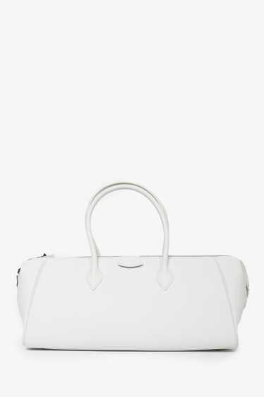 Hermès 2007 White Epsom Leather Paris-Bombay 35 Ba