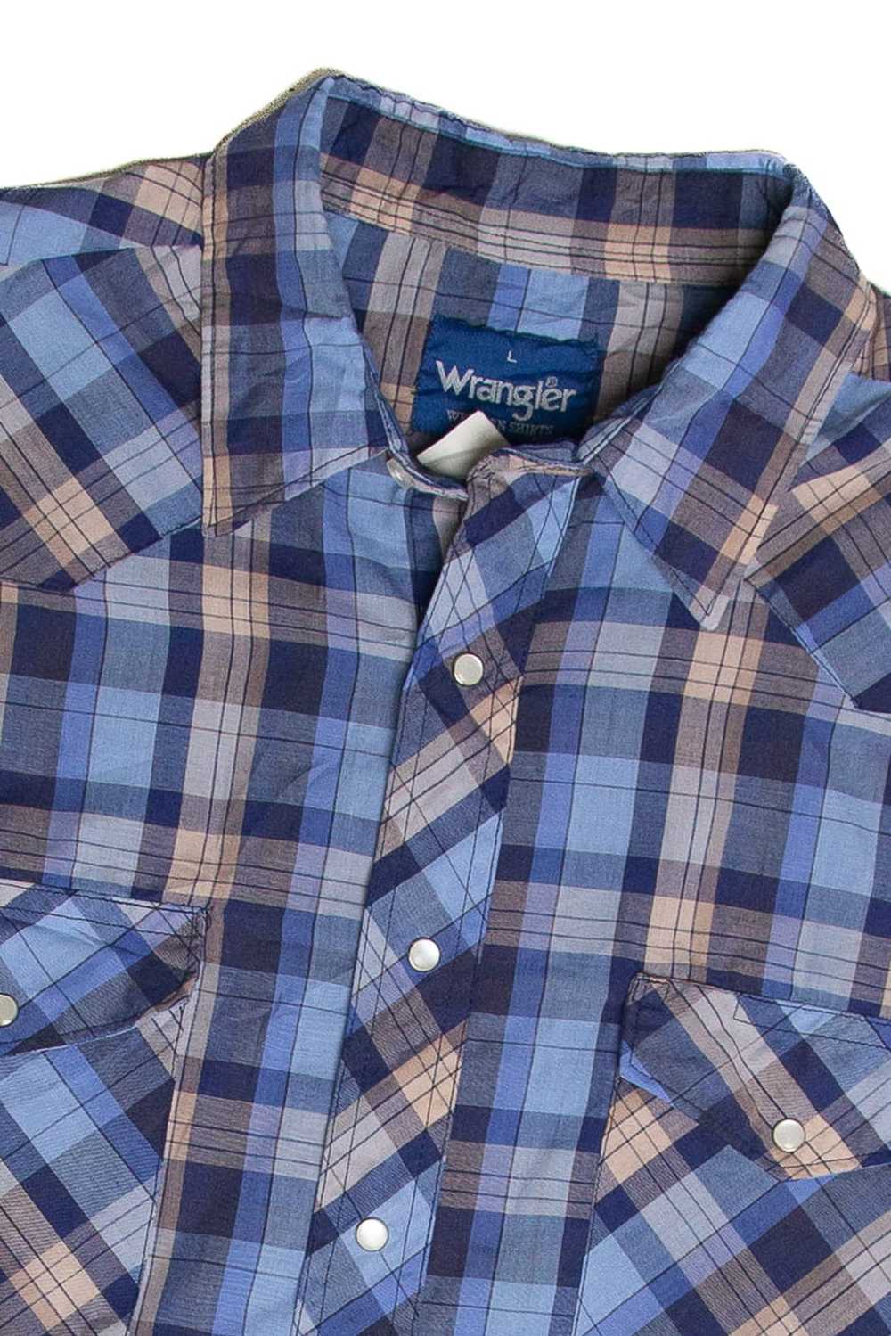 Recycled Wrangler Blue Button Up Shirt - image 2