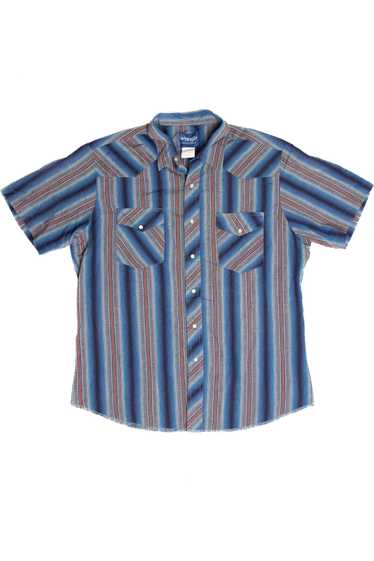 Vintage Wrangler Stripe Button Up T-Shirt - image 1