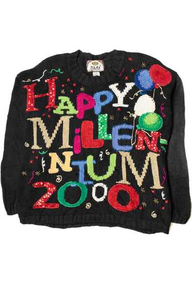 Vintage "Happy Millennium 2000" New Year Sweater