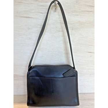 COACH Vintage black leather purse shoulder bag Sa… - image 1