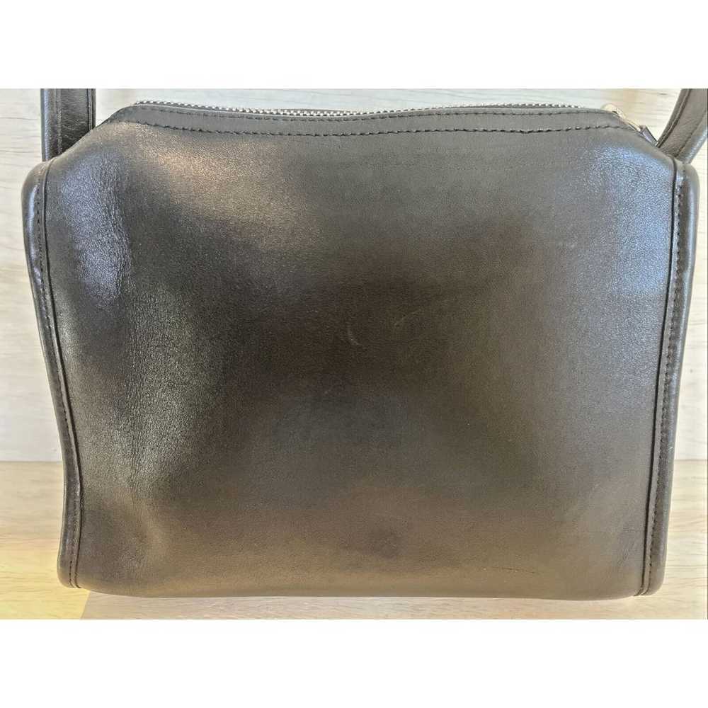 COACH Vintage black leather purse shoulder bag Sa… - image 3