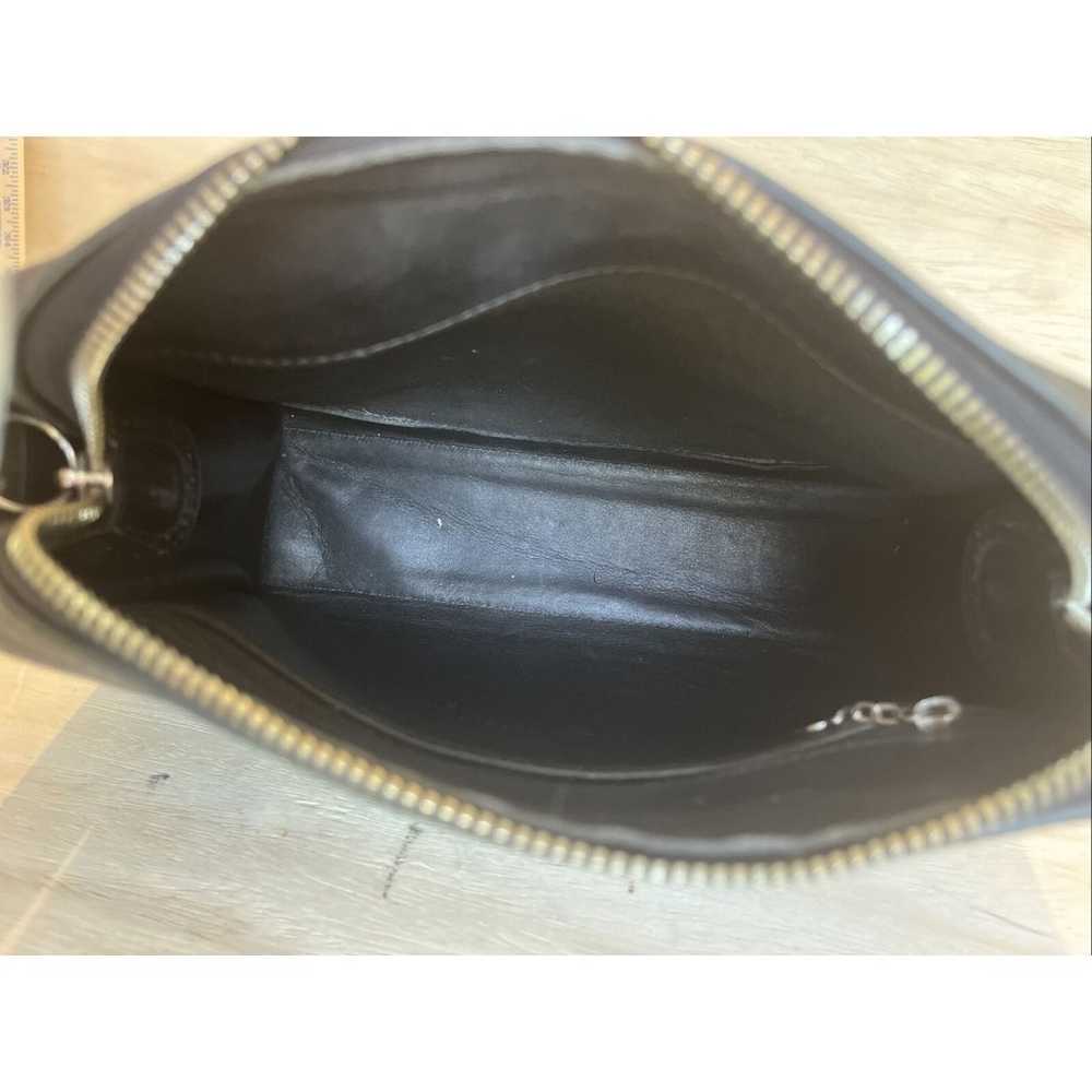 COACH Vintage black leather purse shoulder bag Sa… - image 7