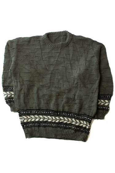 Vintage Green Hand Knit Sweater