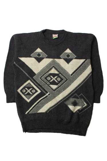 Vintage Shetland Wool Diamonds Sweater (1980s)