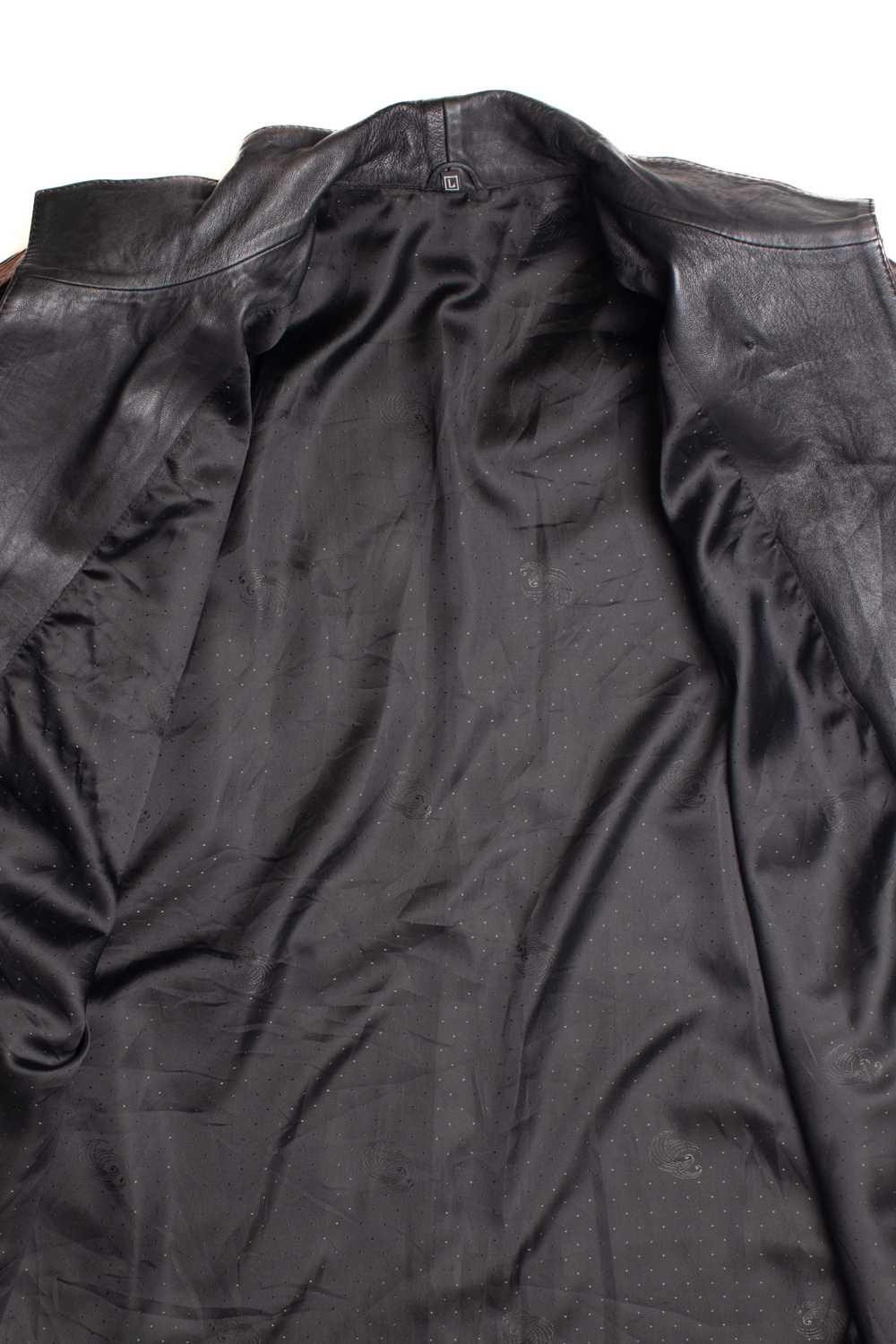 Long Black Leather Jacket - image 3