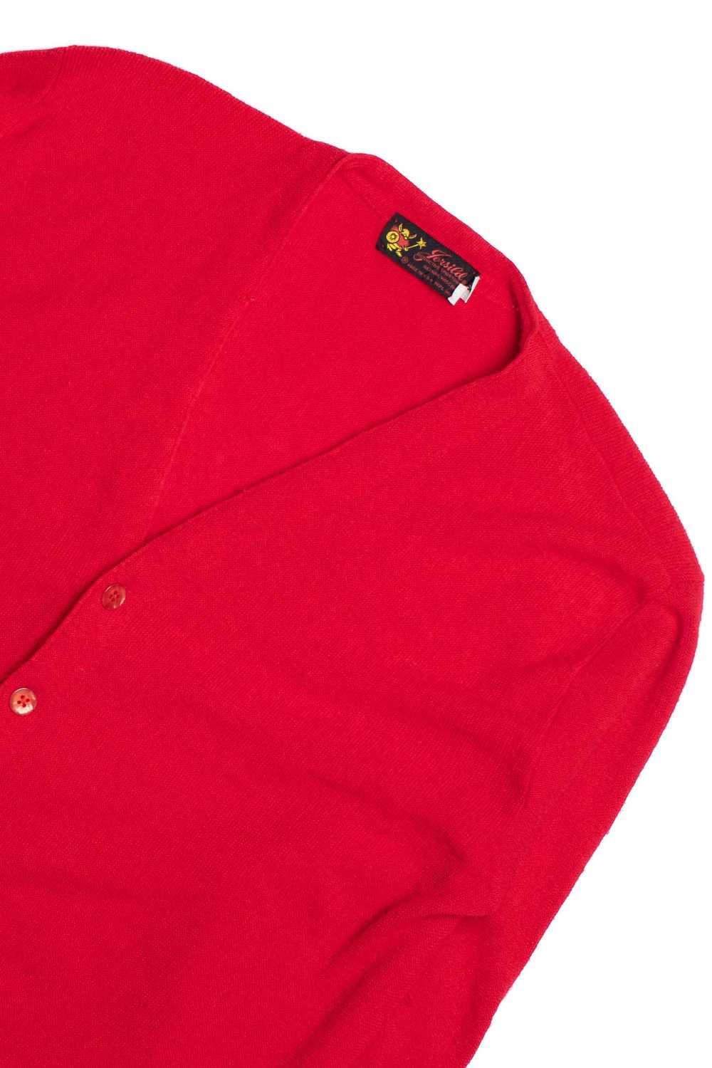 Red Cardigan Sweater - image 3