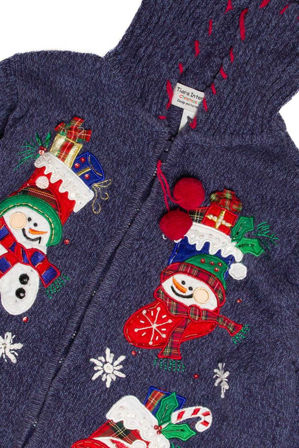 Snowmen Stockings Ugly Christmas Sweater 62030 - image 1