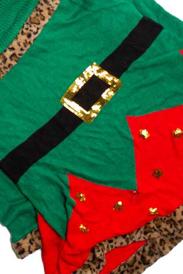 Green Ugly Christmas Sweater Dress 60492