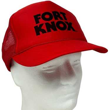 Vintage Fort Knox Vintage 90s Trucker Hat Red Rope