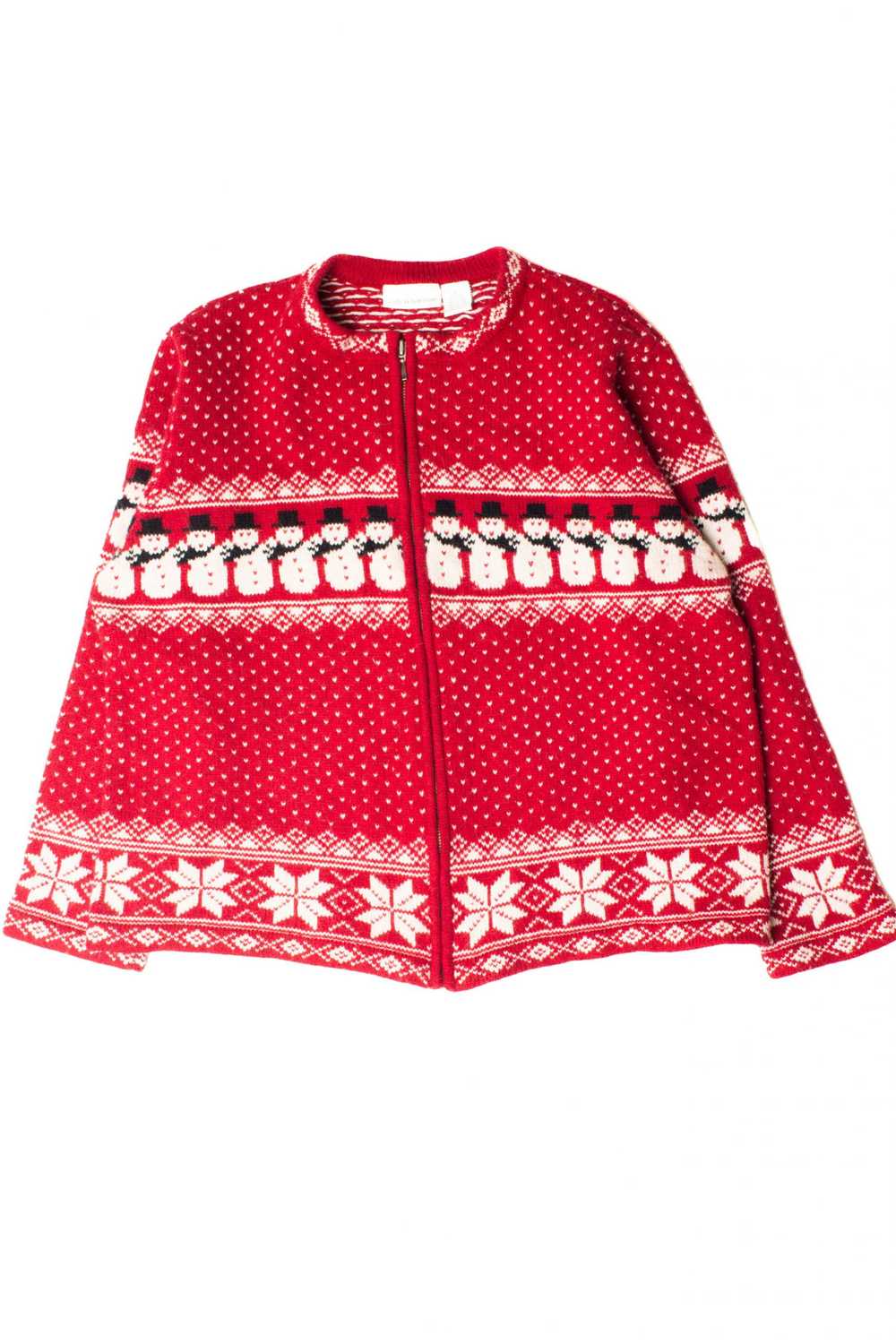 Nordic Snowmen Ugly Christmas Cardigan 59332 - image 3