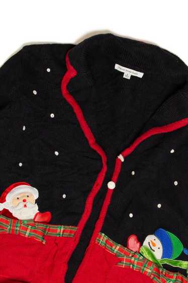 Santa Snowman Pocket Ugly Christmas Cardigan 62003