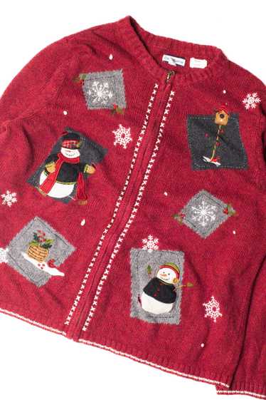 Square Snowmen Ugly Christmas Cardigan 59325