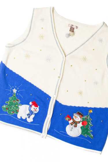 White Snowman Ugly Christmas Vest 59261