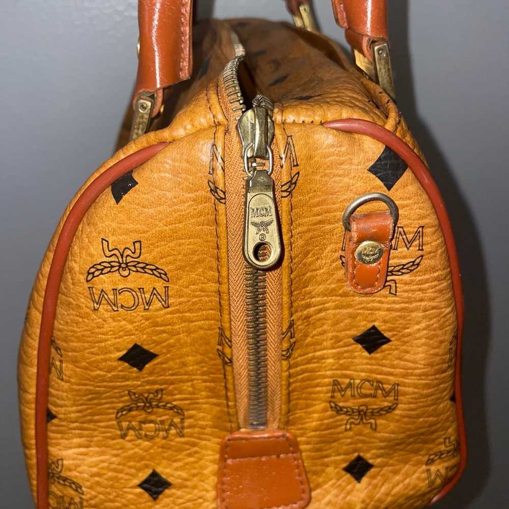 MCM Boston handbag vintage leather authentic - image 4