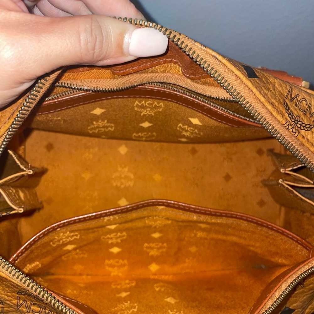 MCM Boston handbag vintage leather authentic - image 6