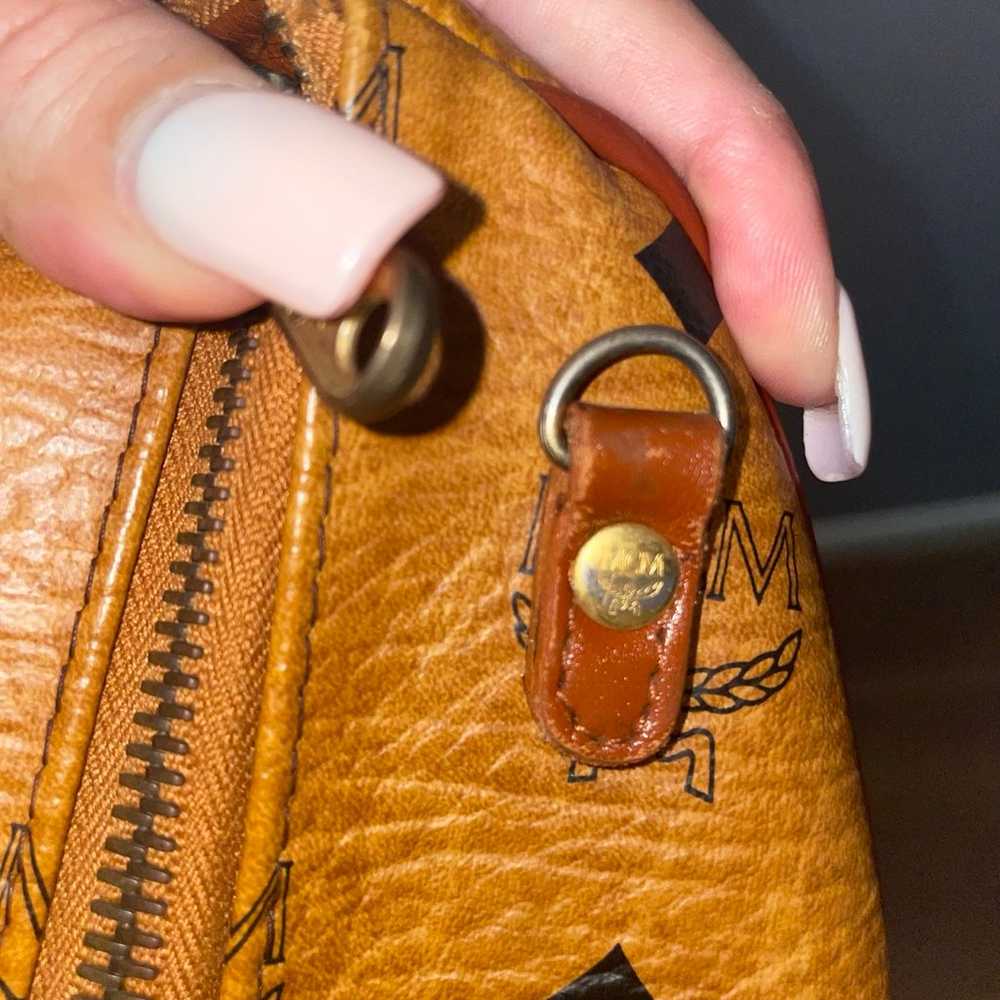 MCM Boston handbag vintage leather authentic - image 8