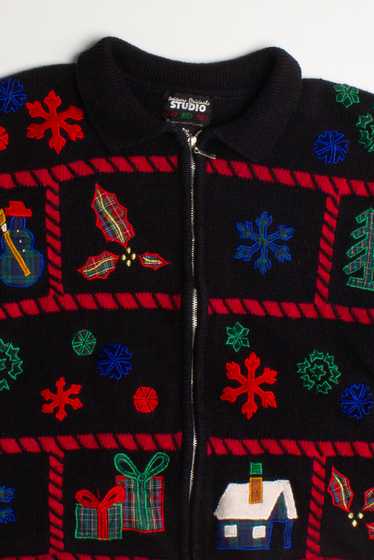 Black Ugly Christmas Cardigan 60090