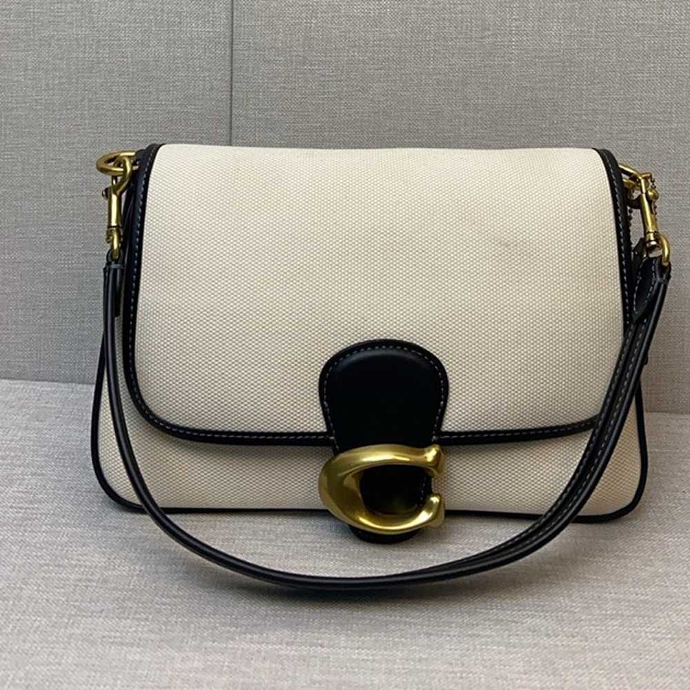 Coach Tabby Samall Cancas and leather shoulder Bag - image 1