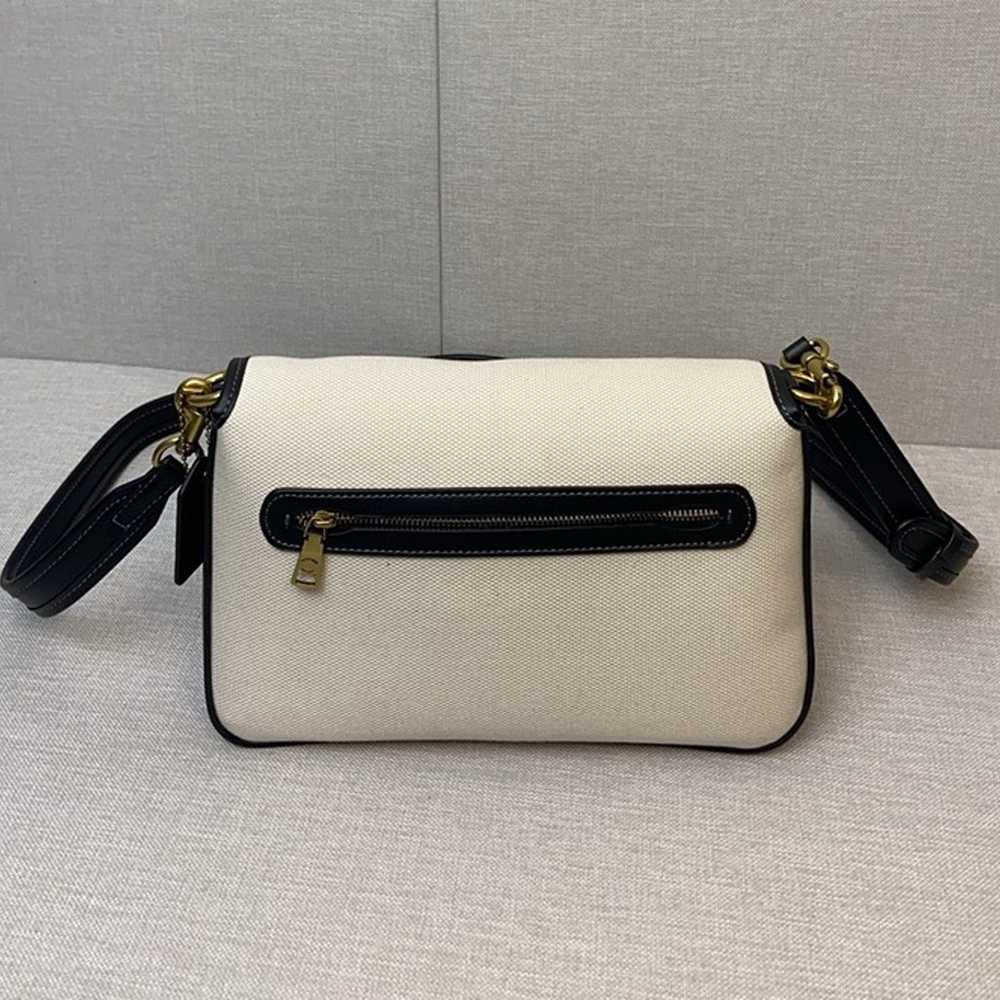 Coach Tabby Samall Cancas and leather shoulder Bag - image 2