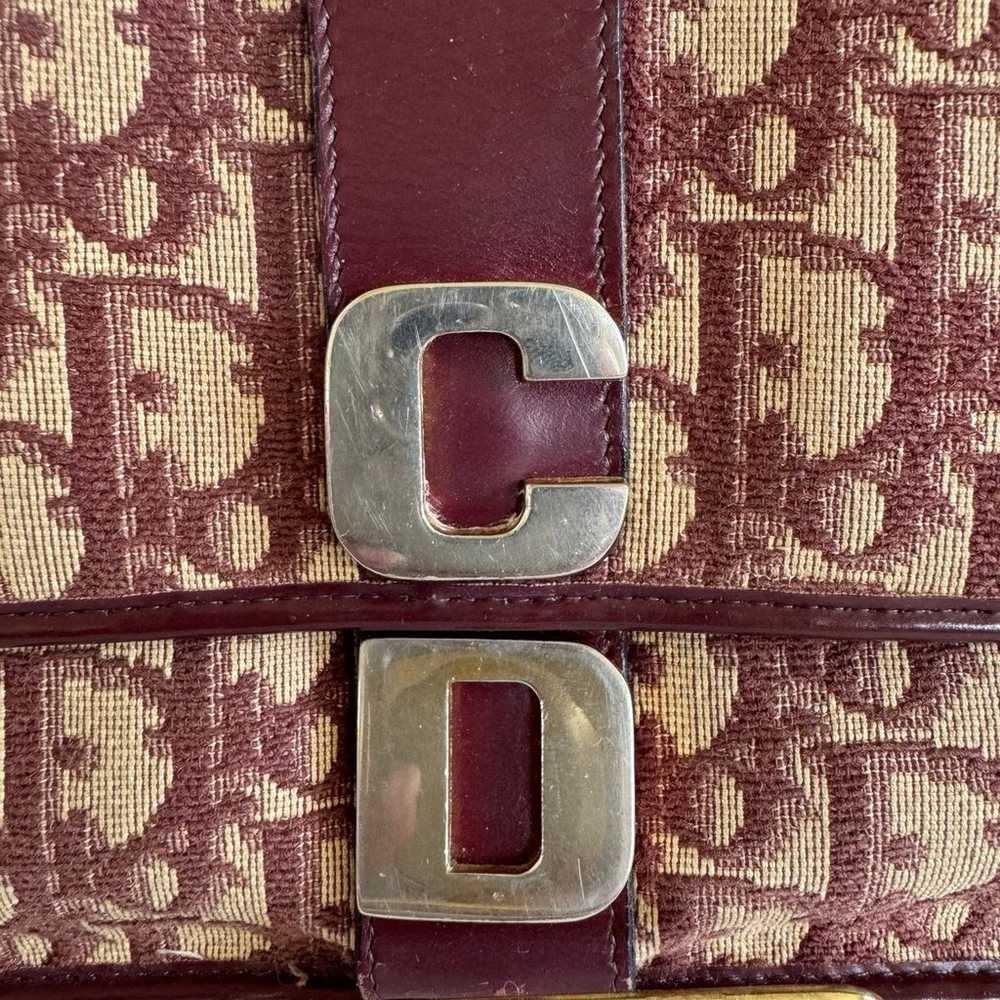 Vintage Christian Dior Burgundy Clutch - image 2