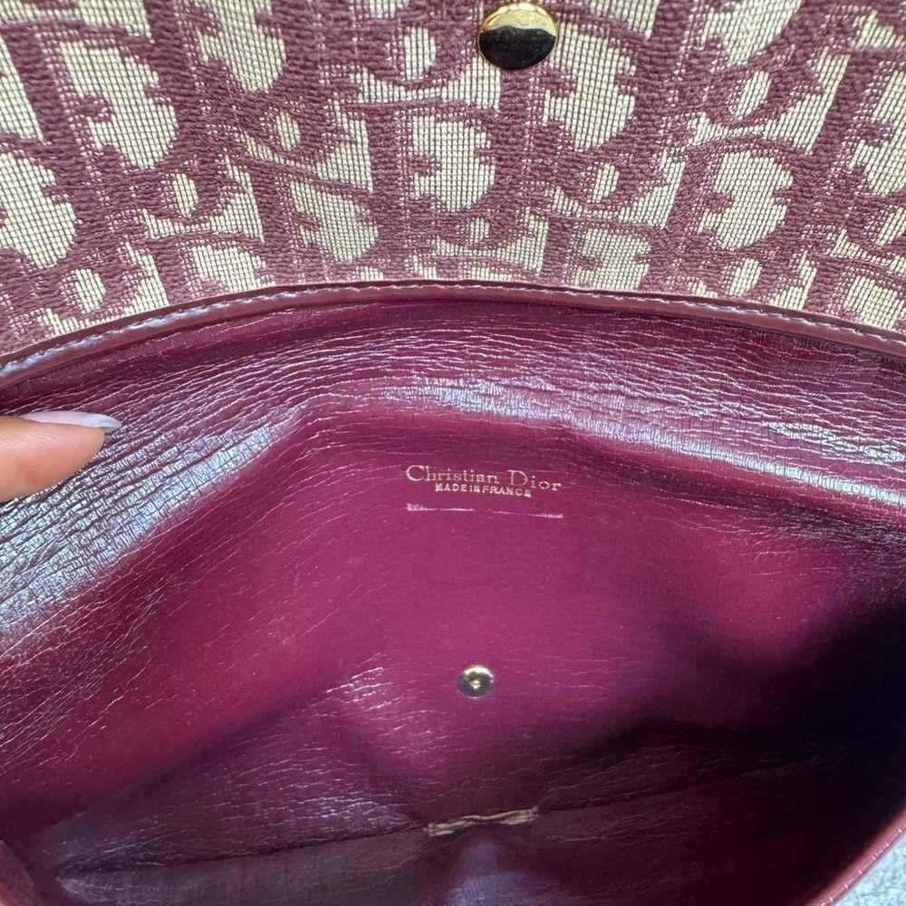 Vintage Christian Dior Burgundy Clutch - image 5