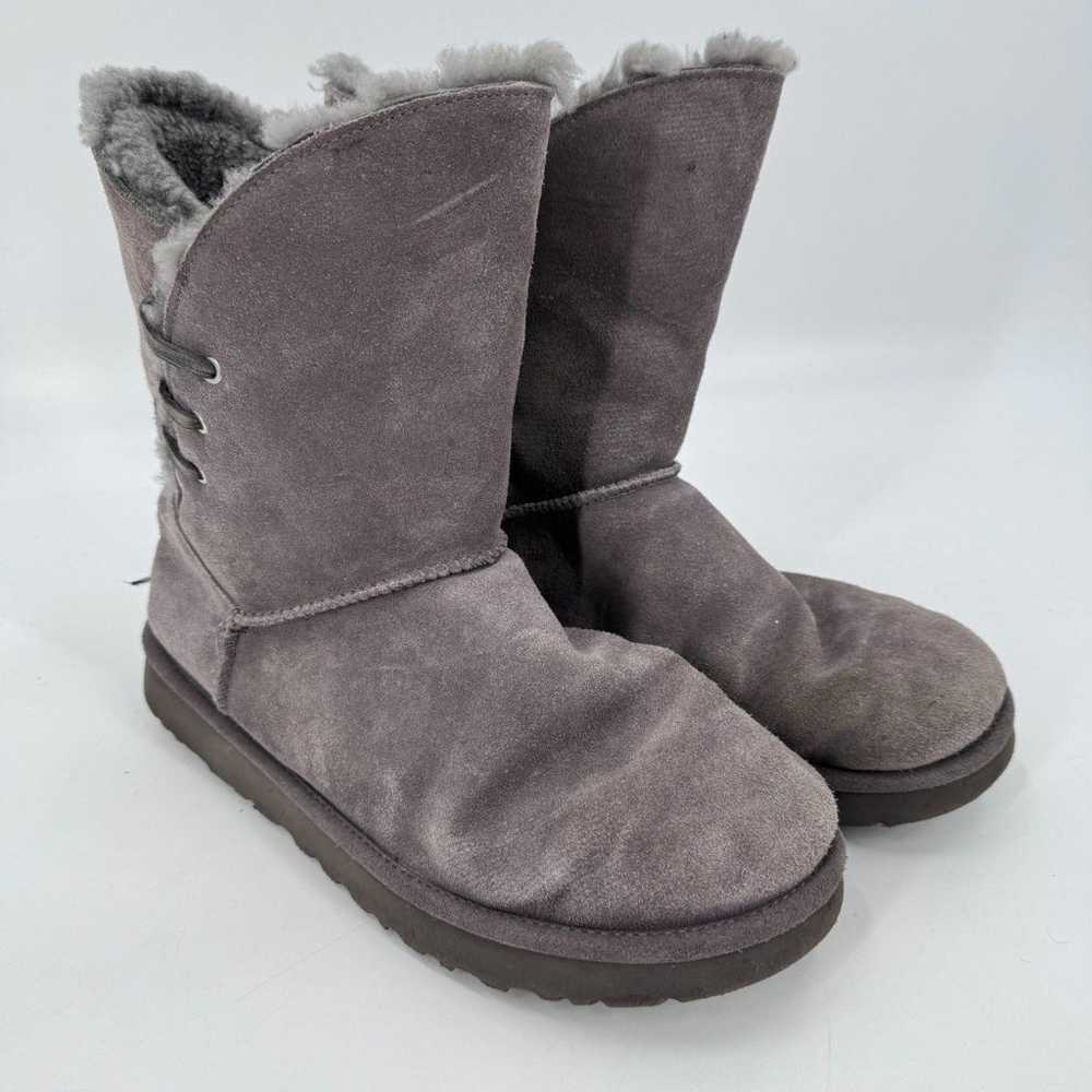 UGG Gray Constantine Side Stitch Fur Lined Boots … - image 4