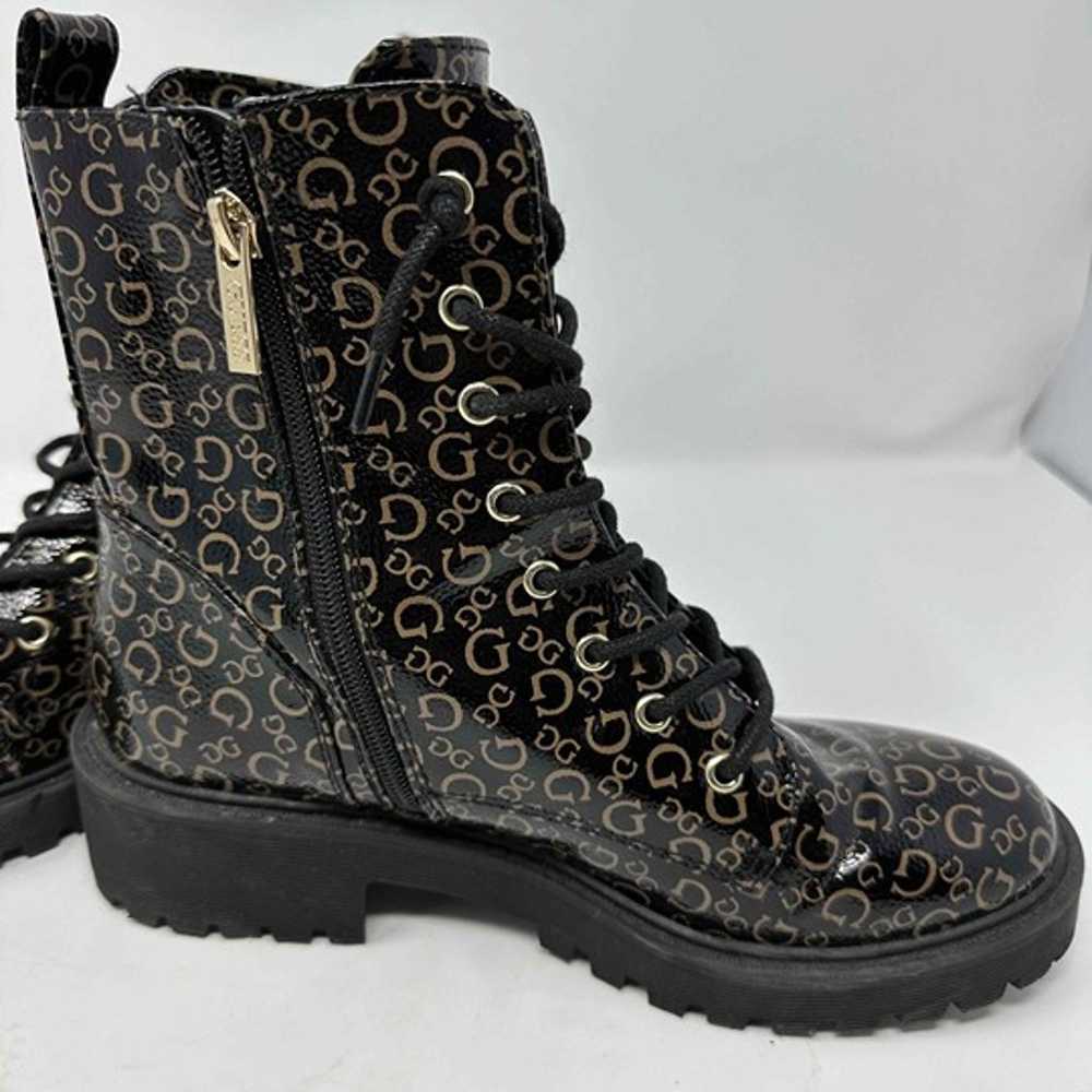 Guess Logo Combat Boots Womens Sz 7.5 Lace-Up Sid… - image 2