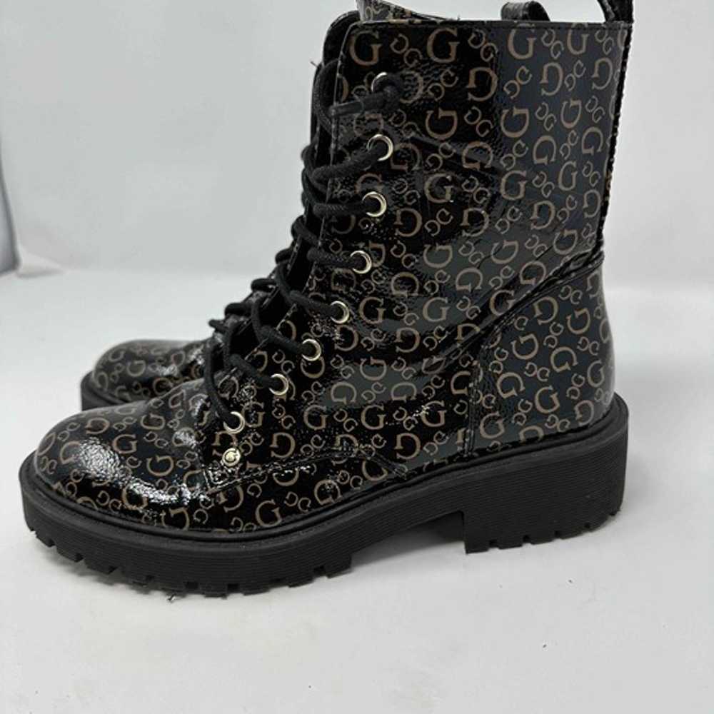 Guess Logo Combat Boots Womens Sz 7.5 Lace-Up Sid… - image 3