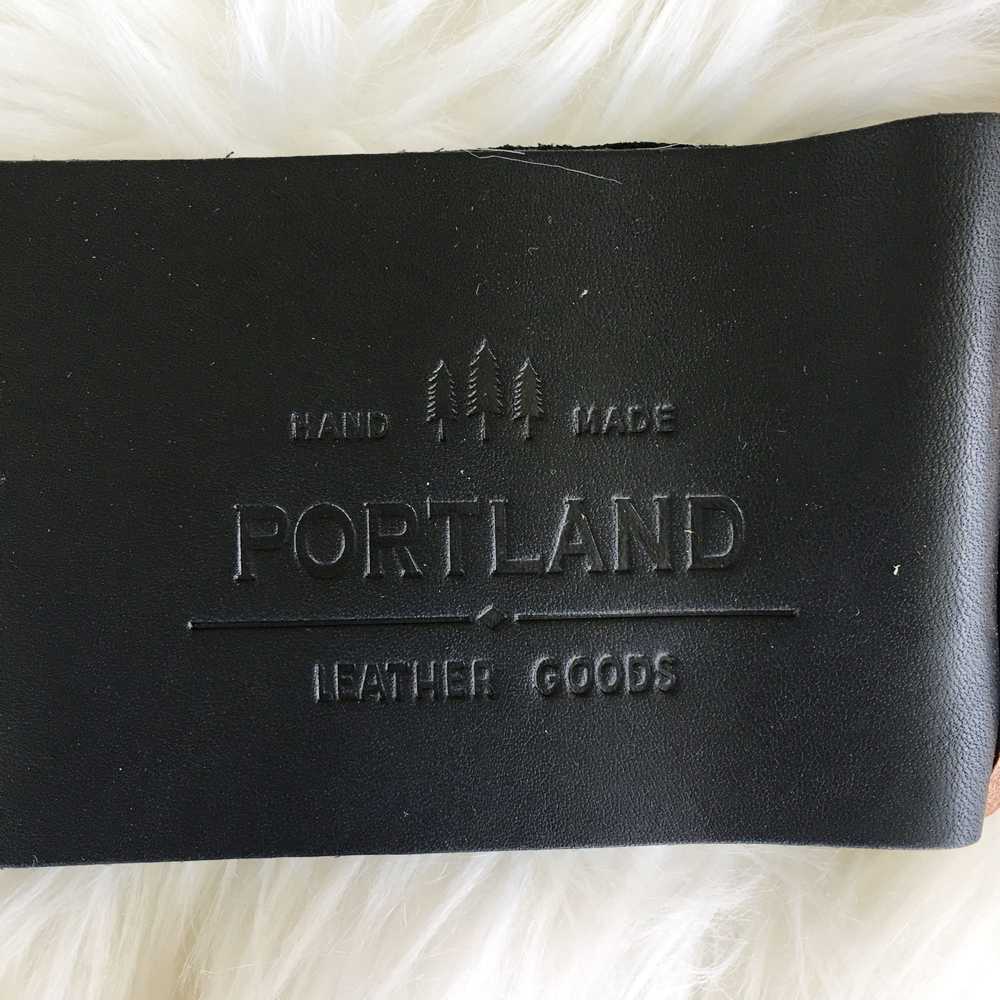 Portland Leather Smooth Black Mug Hugger with Tan… - image 4