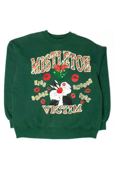 Vintage Sylvester Mistletoe Victim Christmas Sweat